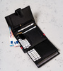Men's Leather Wallet N575L-RVTP-3081 Black-Red