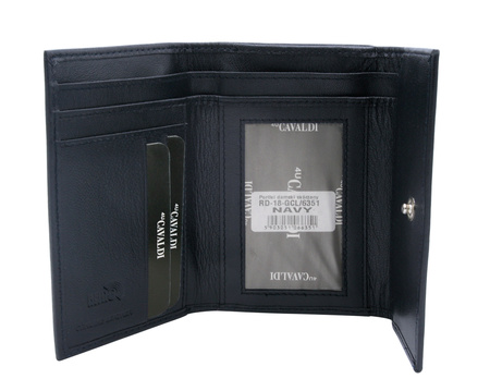 Portfel damski skórzany RD-18-GCL Navy