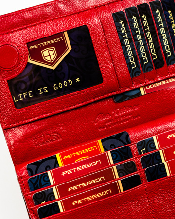Portfel damski skóra+PU PTN PS1431-PDS Red