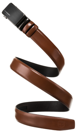 Pasek automat skórzany PTN A002 Brown