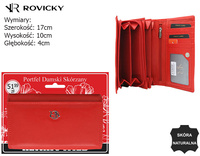 Portfel damski skórzany na blistrze R-D1520-NCD-BL Red