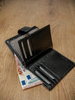 Portfel męski skórzany RFID PC-105L-BAR Black