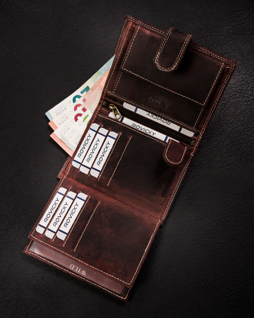 Portfel męski skórzany na blistrze N4L-CHM-BL Brown