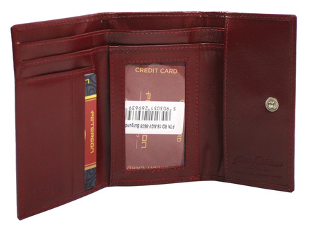 Portfel damski skórzany PTN RD-18-NGV Burgundy