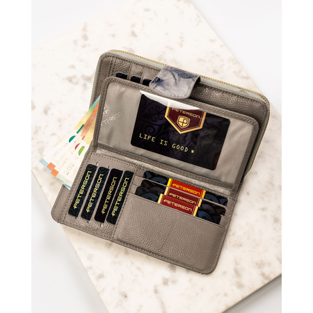 Portfel damski skórzany PTN 76116-BF Silver