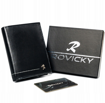 Portfel skórzany RFID ROVICKY N4-CMC Black