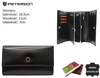 A spacious women's wallet made of leather with a horizontal orientation PTN D19-NGV Black