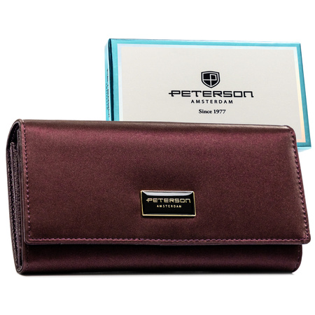 Portfel damski skóra naturalna+PU PTN PS122-HNL Purple 
