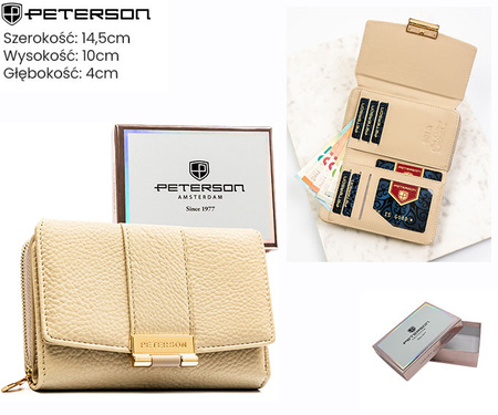 Portfel damski eko PTN 0015-HB Beige