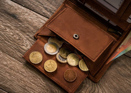 Men's Leather Wallet with a Guard Dog Engraving Always Wild N4-CHM-DOG-1