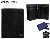 Portfel skórzany RFID ROVICKY RV-7680056-9 Black