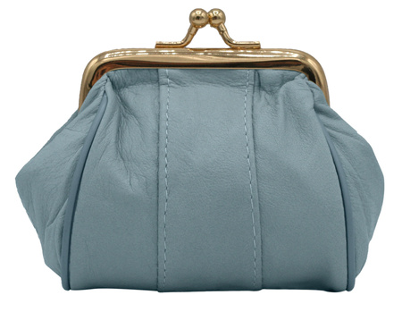 Portmonetka skórzana 662 L.Blue