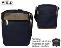 Leather+canvas bag Always Wild 588-MHC