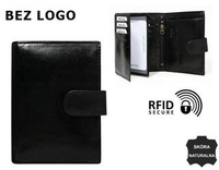 Leather wallet RFID NO LOGO BLM-03L-CFL-NL