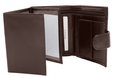 Portfel męski eko na blistrze F18-072W Brown