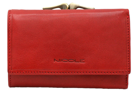 Women's leather wallet F17501 RED
