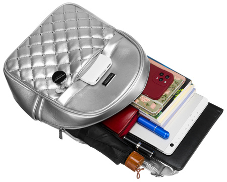 Plecak damski PU PTN SPY-1-PIL Silver
