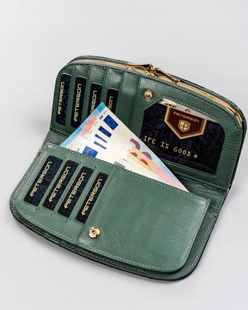 PETERSON PTN 42123-MD RFID leather wallet