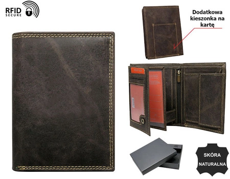 Men's leather wallet N4-P-CHM-NL-9556 Black