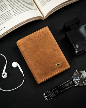 Portfel skórzany PTN 324 2-1-5 COGNAC