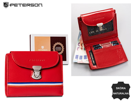 Portfel damski skórzany PTN RD-26-GCL-A Red