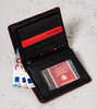Portfel skórzany RFID PTN 302.03 Black+Red
