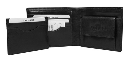 Portfel męski skórzany N015-VTK-D BLACK
