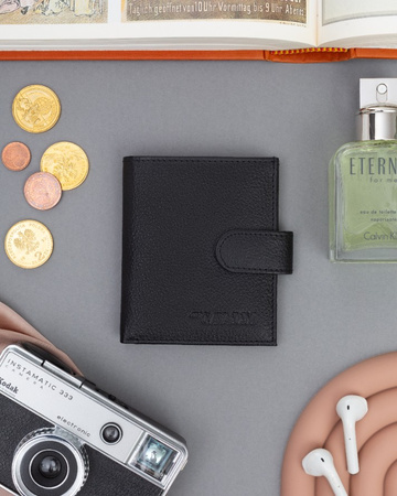 Skórzane etui na dokumenty TW-04-PDM-BP BLACK