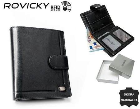 Portfel skórzany RFID ROVICKY PC-106L-BAR