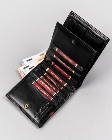 Men's leather wallet PTN N01-VTP BL-RED