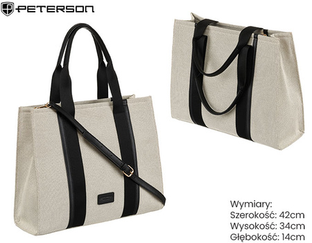 Torebka płócienna PTN CAN-04 Nat-Black