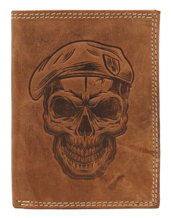 RFID leather wallet Always Wild N4-CHM-SKULL