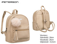 Plecak damski eko R-PZP-02 Beige