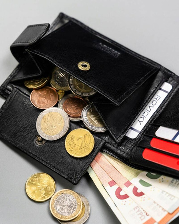 Men’s Gift Set: Leather Wallet and Keychain ROVICKY R-SET-M-N003L-GVT