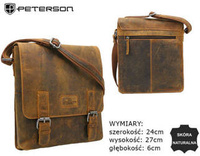 Leather bag PETERSON PTN 996-B-HUN