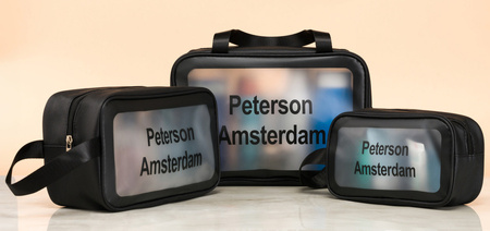 Leatherette make up bags set PETERSON PTN KOS-3W1
