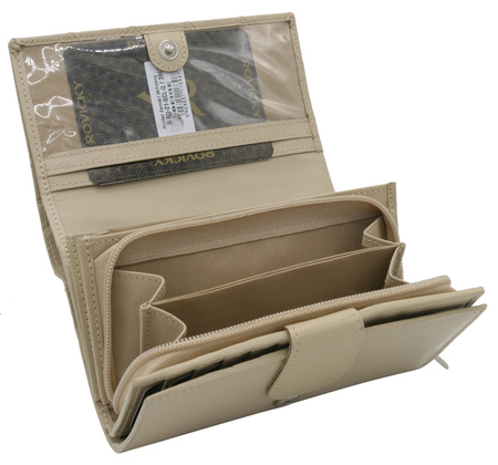 Portfel skórzany R-RD-21-GCL-Q Beige