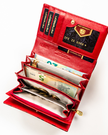 Portfel damski skóra+PU PTN PS112-PDS Red