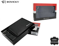 Wallet + Leather Keyring R-PK5-N992-7027 BLAC