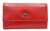 A spacious women's wallet made of leather with a horizontal orientation PTN D19-NGV Red