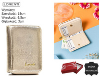 Portfel damski skórzany 5157-BLA Gold