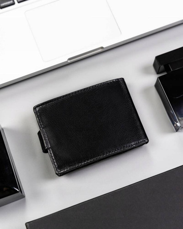 Men’s Gift Set: Leather Wallet and Keychain ROVICKY R-SET-M-N003L-GVT