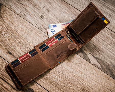 Portfel skórzany RFID PETERSON PTN 304-P-UP UA