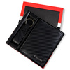 Zestaw prezentowy męski:  skórzany portfel + brelok ROVICKY R-PK5-N4-7003 BLACK