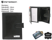 Portfel męski skórzany PTN 348Z-PR 2-1-1 Black