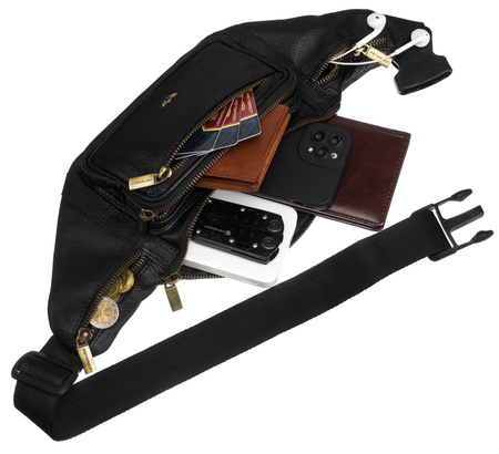 Saszetka skórzana PTN 2506-NDM Black