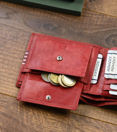 Portfel skórzany 701-CSG Red white blue