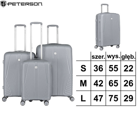 Zestaw walizek PTN PP-09-SET3 Grey