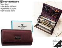 Portfel damski skóra naturalna+PU PTN PS122-HNL Purple