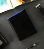 Portfel skórzany RFID RONALDO N4-VT Black+Blue